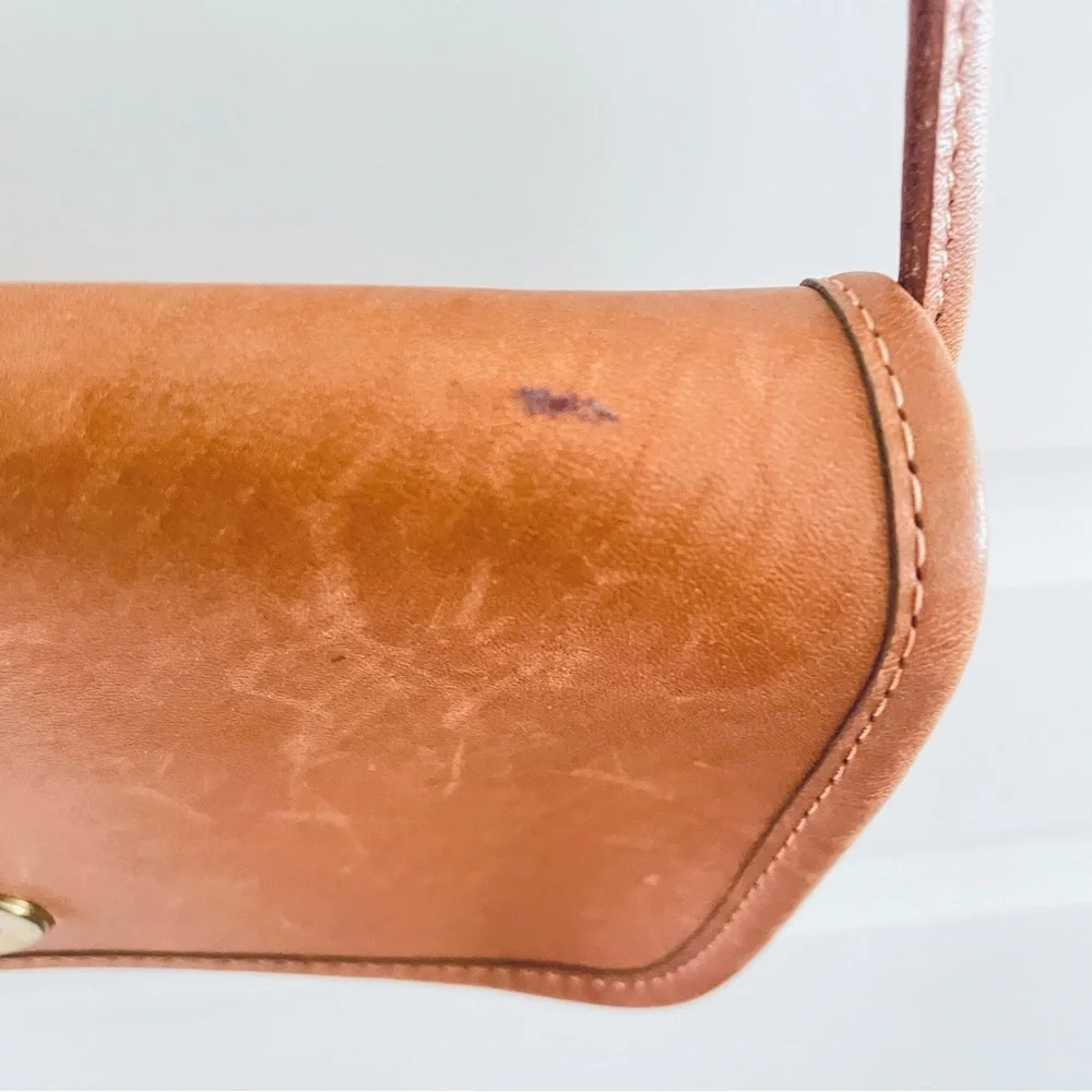 Coach Vintage Leather Tan Single Flap Crossbody Shoulder Cognac Bag - Picture 13 of 16